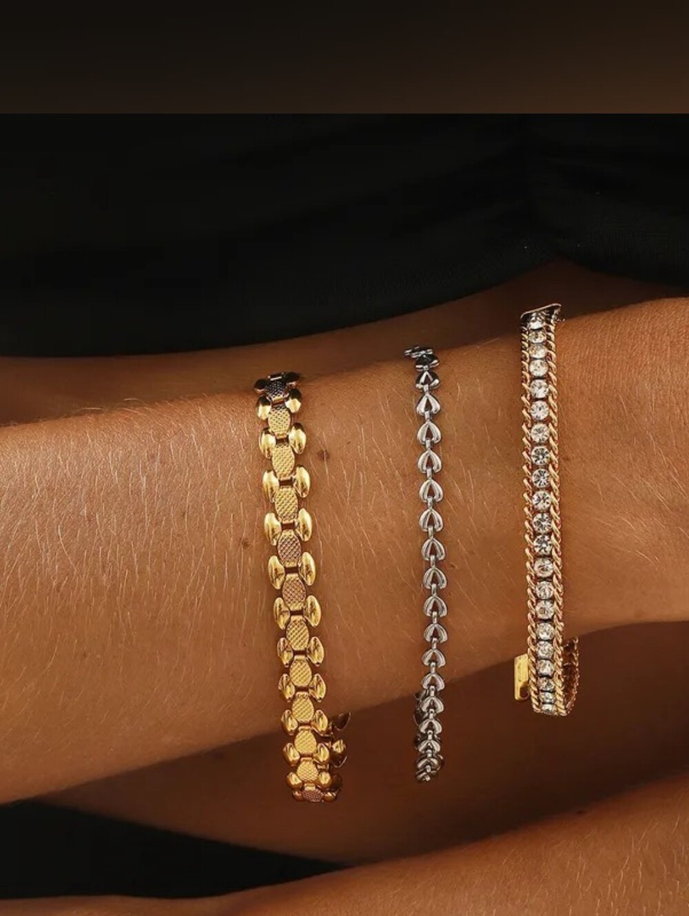 Solid 14K Gold Plated Bracelet - Elegant Women's Jewelry